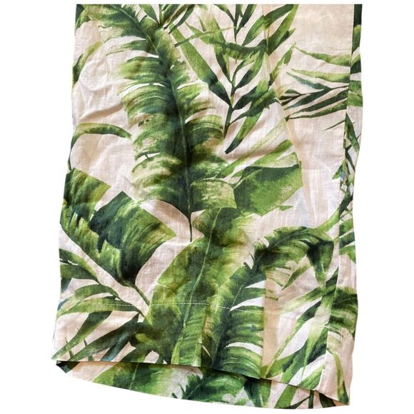 Panama Jack Linen Blend Pants Women’s Size S Wide Leg Tropical Pockets Green - Picture 6 of 10